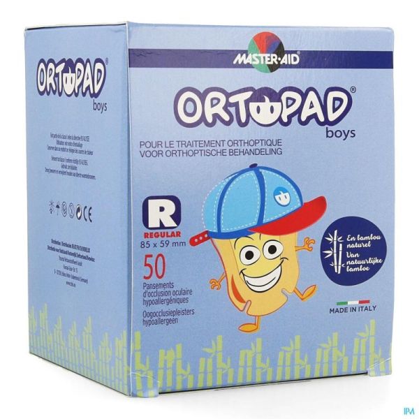 Ortopad regular for boys compresse ocul.  50 73324