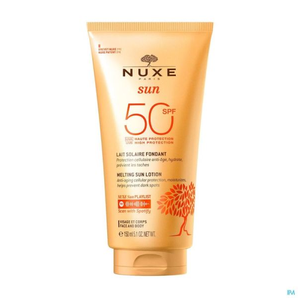 Nuxe sun lait fondant haute protection ip50  150ml