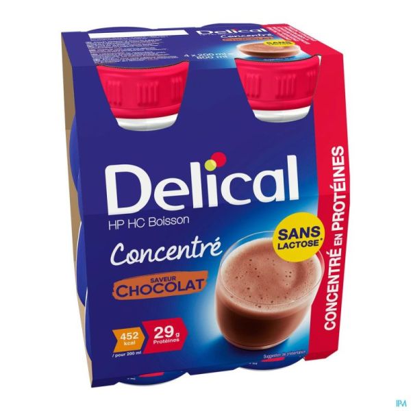 Delical concentre chocolat  4x200ml