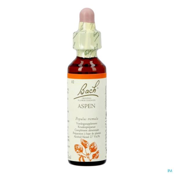 Bach flower remedie 02 aspen   20ml