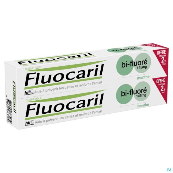 Fluocaril dentifrice bi-fluore 145 menthe   2x75ml