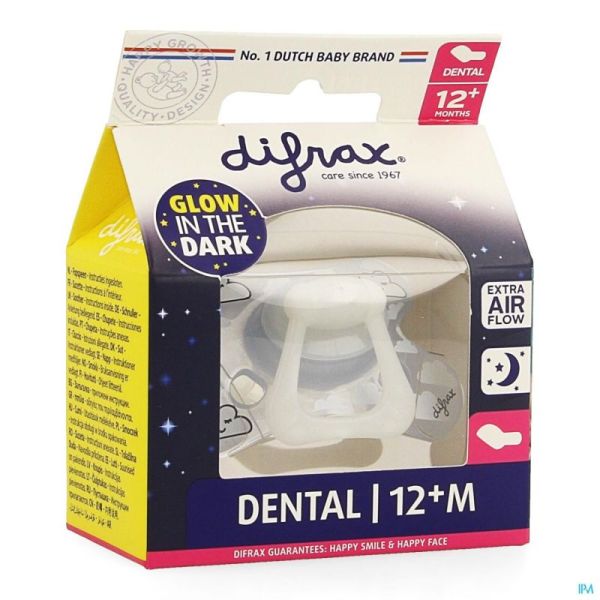 Difrax sucette dental +12 nuit