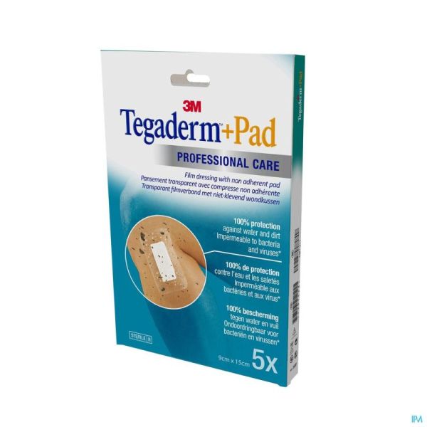 Tegaderm + pad 3m transp steril  9cmx15cm  5 3589p