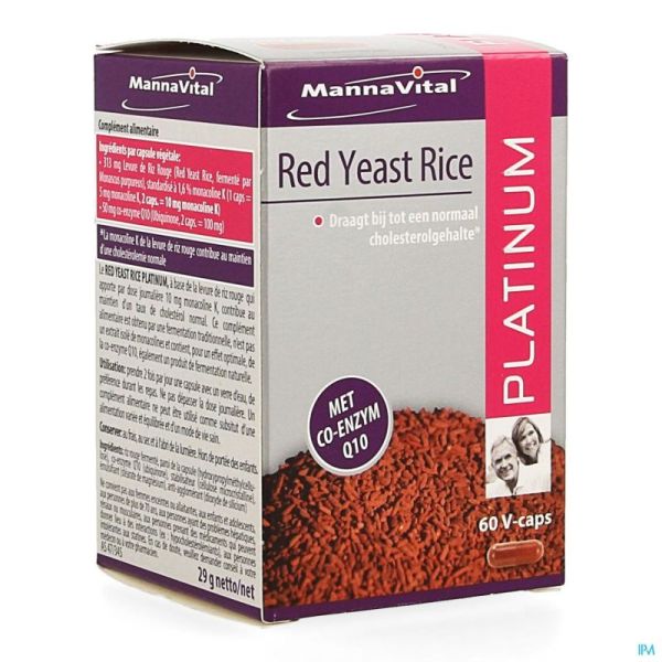 Mannavital red yeast rice platinium    v-caps  60