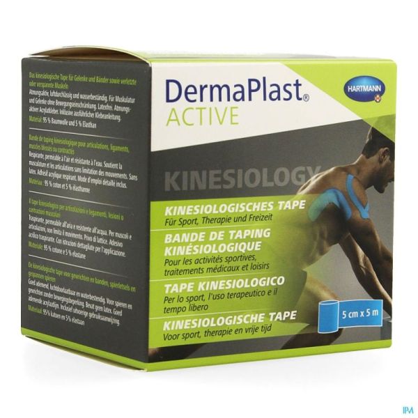 Dermaplast active kinesio tape bleu 5cm x 5m