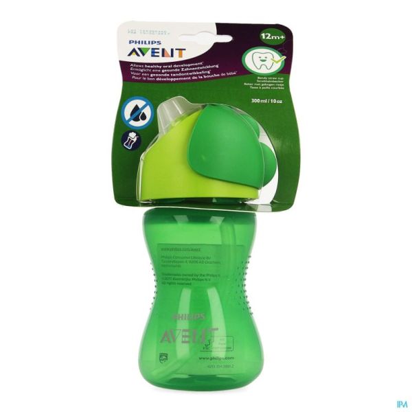 Philips avent gobelet paille boy vert    300ml