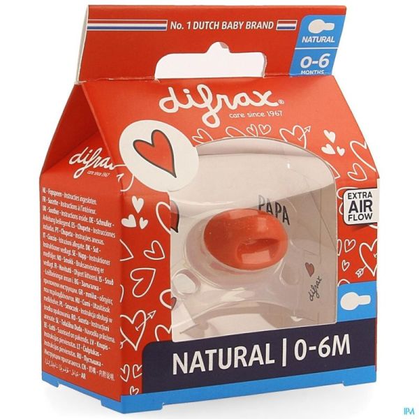 Difrax sucette natural 0-6m i love