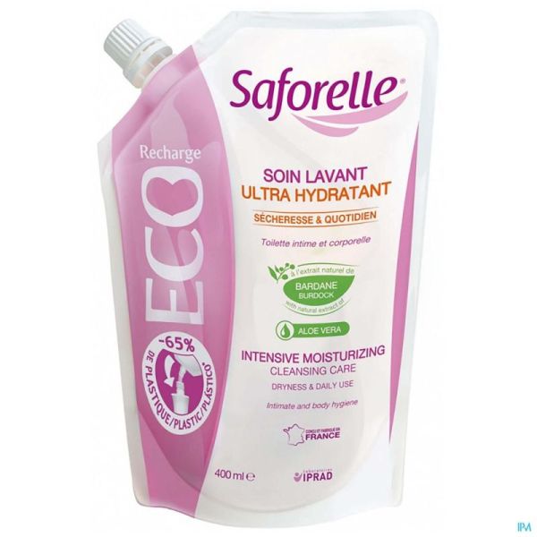 Saforelle soin lavant ultra hydra eco rechar.400ml