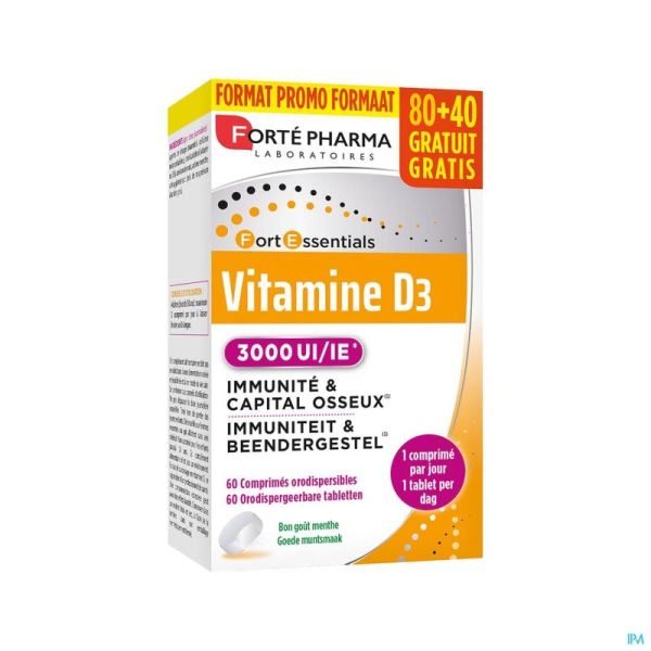 Vitamine D3 3000 UI Caps 120