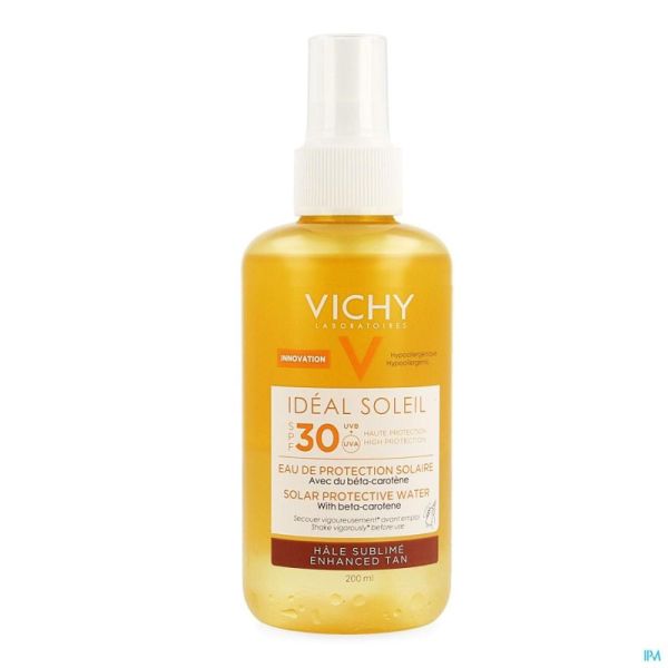 Vichy ideal soleil protect eau bronzage ip30 200ml