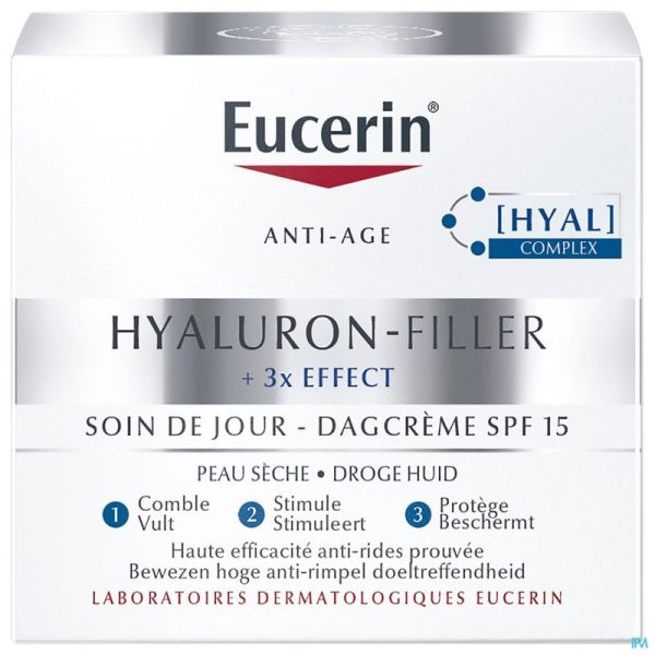 Eucerin hyaluron-filler x3 soin jour ip15 ps 50ml