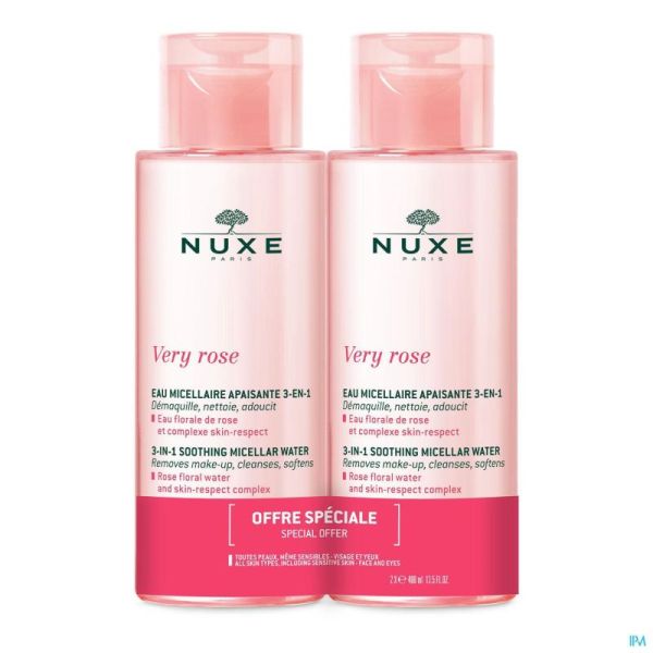 Nuxe Very Rose Eau Micel. Apaisant 3en1 Pn 2x400ml