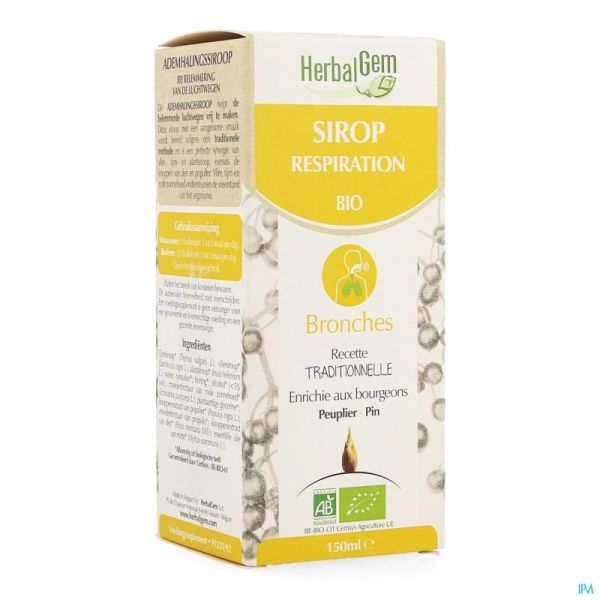 Herbalgem sirop respiration bio enf-adulte   150ml