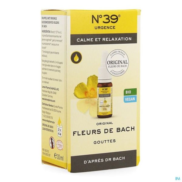 Fleurs de bach bio n39 urgence    gutt 10ml