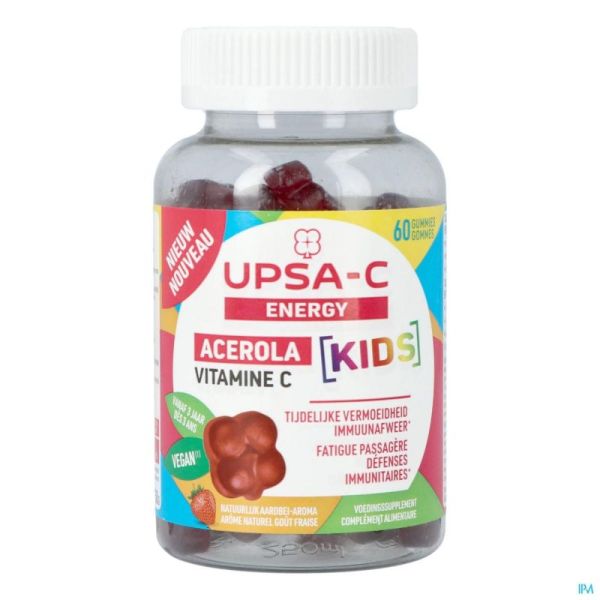 Upsa c energy acerola kids    gommes 60