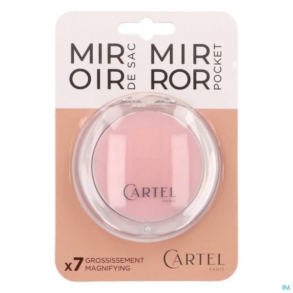 Vitry Miroir Sac Rond Rose Diametre 9cm Grossis 7