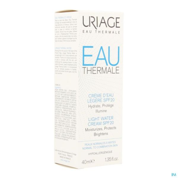 Uriage eau thermale creme eau legere ip20    40ml