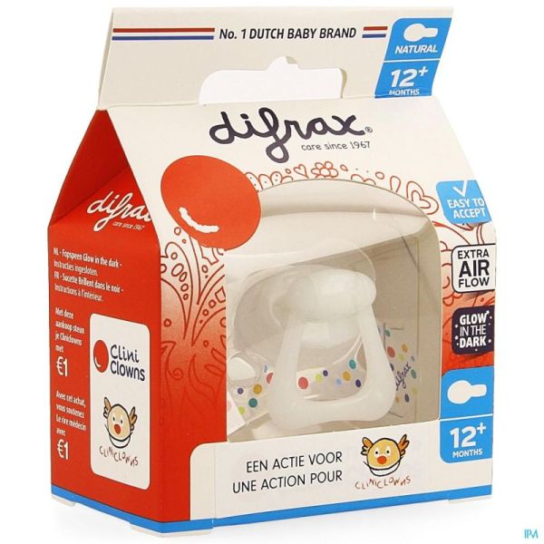 Difrax sucette natural    12m+ cliniclowns