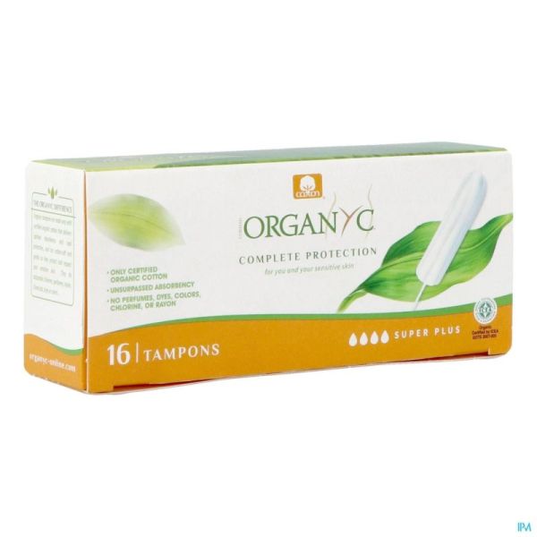 Organyc Tampon Super Plus Coton Bio 16