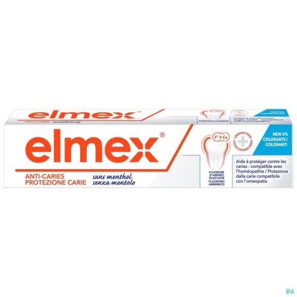 Elmex A/caries S/menthol Dentifrice Tube 75ml