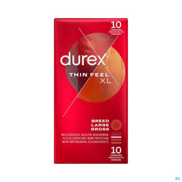 Durex thin feel xl  preservatifs 10